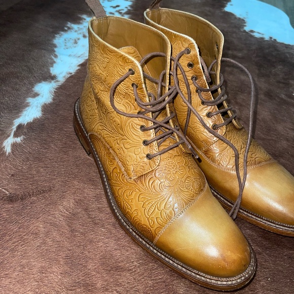 Men’s TAFT Paris Boot in Honey Floral - Picture 3 of 11